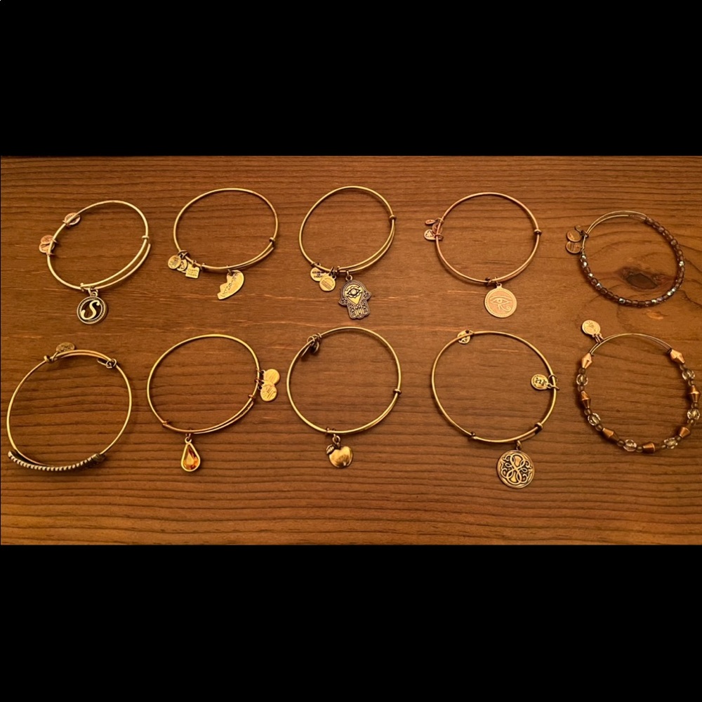 Alex and Ani Bracelets (10 total)